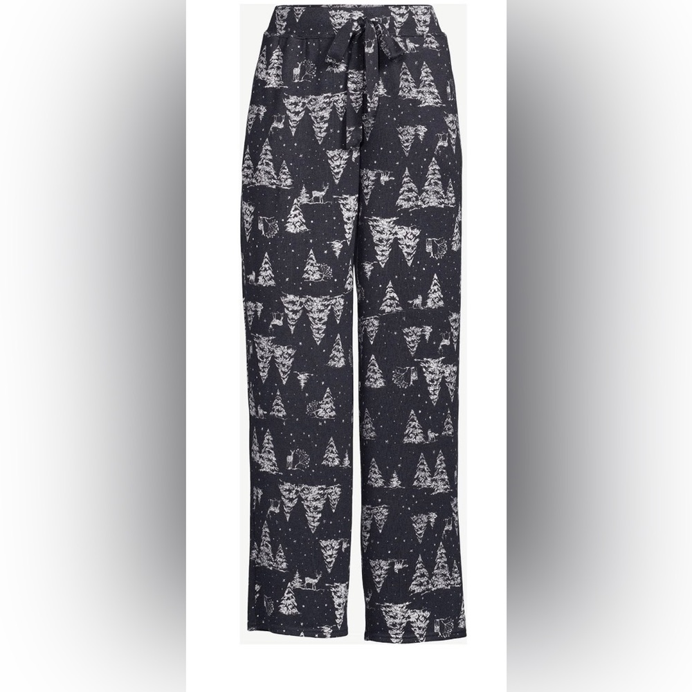 Joyspun Women’s Hacci Knit Wide Leg Pajamas Pants